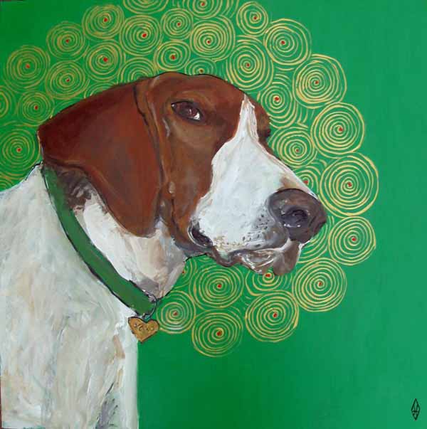 Judy-henn-dog-painting-holiday-hobie