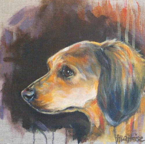 Darby-longhaired-dachshund-painting-with-tyler-foote-shadow-by-heather-lahaise-3