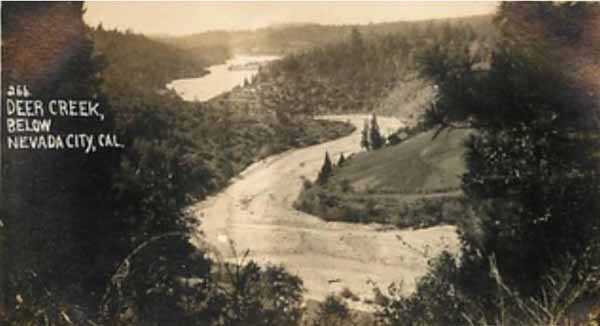 Vintage-postecard-deer-creek-below-nevada-city