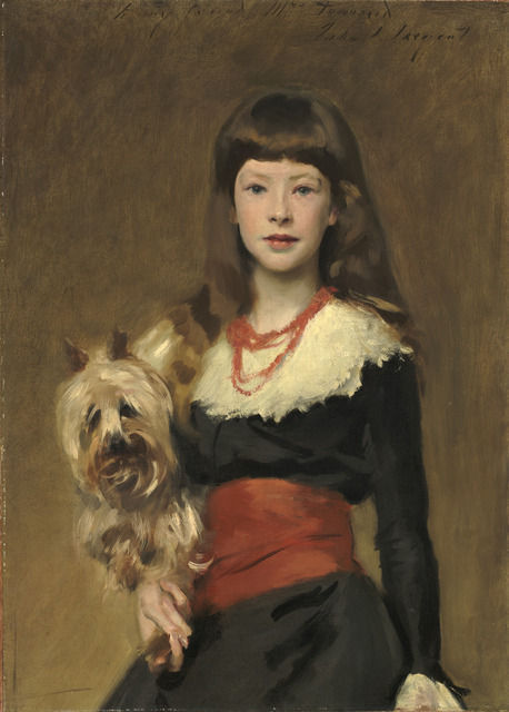 Miss-Beatrice-Townsend-and-Her Dog-by-John-Singer-Sargent-1882