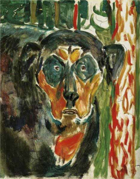Head-of-a-dog-by-edvard-munch-1930