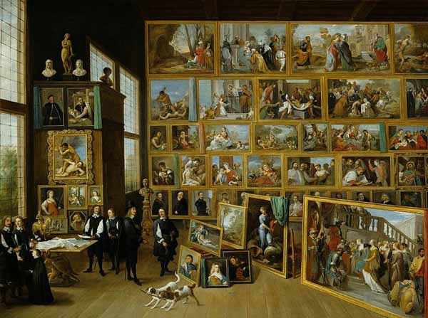 David-Teniers-the-Younger-The Archduke-Leopold-Wilhelm-in-his-gallery-Brussels,-1651