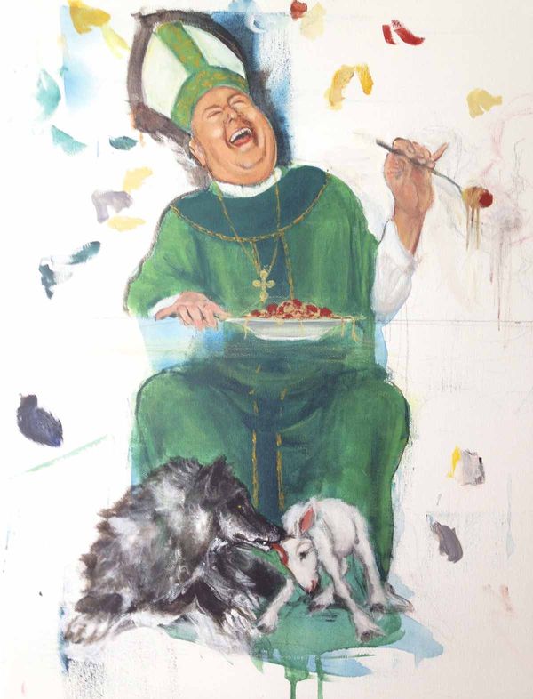 Cardinal-Timothy-Dolan-Cash-Receptacle-by-Meredith-Driscoll